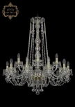 Подвесная люстра Art Classic 11.26 11.26.10+5.300.h-95.Gd.B (220V, хрусталь, на цепи, подсвечник, свеча)