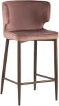 Стул полубарный Stool Group Матео велюр пыльно-розовый ножки дерево УТ000035022