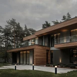 Наземный уличный светильник Feron Берлин 11683 с датчиком освещенности/движения DH0207 (220V, куб, IP44)