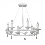 Подвесная люстра Vitaluce V4894-0/6S (220V, на тросе, свеча, кольцо, птички)