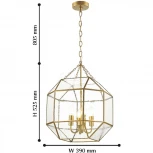 Подвесная люстра Favourite Quadratum 1948-4P (220V, на цепи, подсвечник, свеча)