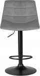 Стул барный DOBRIN TAILOR BLACK (серый велюр (MJ9-75)) 5017_BlackBase-LM BLACK, цвет сиденья серый (MJ9-75), основания черный