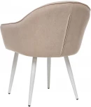 Стул с подлокотниками Вайд, каркас Белый, велюр Бежевый 2500000185700 Leset