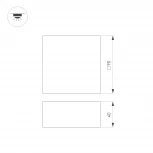Светильник встраиваемый LED DL-GRIGLIATO-S90x90-12W Day4000 (BK, 90 deg, 230) (Arlight, IP40 Металл) 038336 GRIGLIATO