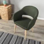 Стул R-Home Oscar тёмно-зеленый/нат.дуб