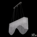 Подвесная люстра светодиодная APL LED Sicilia SH512.0.100.B.Ni.4000 (220V, хрусталь, на тросе)