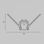 Алюминиевый профиль скрытого монтажа 50x22 Maytoni Led Strip ALM-5022-S-2M