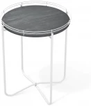Столик журнальный SHT-CT20 каменный уголь/белый муар от фабрики Mebelik