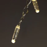 Гирлянда Занавес с колпачком 2 x 2 м тепло-белый с мерцанием белого диода 220В, 400 LED, провод прозрачный ПВХ, IP65 Laitcom PCL402BLWCAP-10-2WW