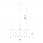 Подвесная люстра Divinare Ostin 1100/02 SP-5 (220V, хрусталь, на цепи)