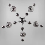 Подвесная люстра Eurosvet Brezza 10107/5 хром/дымчатый хрусталь Strotskis