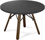 Столик журнальный SHT-S70/ЛДСП 60 темный орех/камень пьетра гриджио черный Sheffilton 1040104303