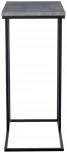 Придиванный столик Loft 50x30см, серый мрамор с чёрными ножками Bradex Home RF 0357
