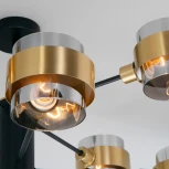 Потолочная люстра на штанге Arcada 70127/8 Eurosvet черный/дымчатый (220V)