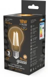 Лампочка светодиодная филаментная Gauss Filament 102902118 А60 18W 1600lm 2700К Е27 LED
