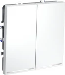 Выключатель двухклавишный с подсветкой (белый матовый) Voltum S70 VLS020202