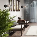 Бра Escada Banjo 679/1A Black 1x60Вт E27, металл/хрусталь, черный/дерево (220V)