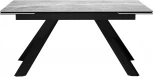 Стол DikLine KX160 мрамор C31 (керамика серая глянец)/опоры черные арт.00-00071867