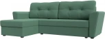 Диван угловой Амстердам Лайт левый угол (Зеленый/Рогожка) Лига Диванов арт.121171L
