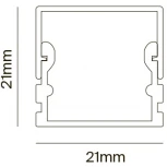Алюминиевый профиль накладной 21x21 Maytoni Led Strip ALM007S-2M