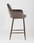 Стул полубарный Stool Group Венера диамант велюр коричневый УТ000004924