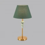 Настольная лампа с выключателем Lumion Vermont 8275/1T латунь/зеленый, металл/керамика/ткань Е14 1*40W 220V
