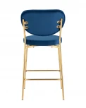 Стул полубарный Stool Group Барбара велюр королевский синий золотые ножки УТ000036054