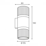 Настенный светильник Wolta WSL-GU10/W19WG-2 под лампу GU10 Белый / золотой DUO