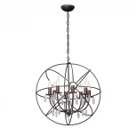 Подвесная люстра Vitaluce V4373-1/8 (220V, на цепи, свеча, шар)