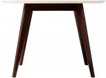 Стол R-Home Лунд 960*960 Белый Темный орех
