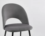Стул MyFar Бенедикт серый велюр (комплект 2 шт) MF1011-2