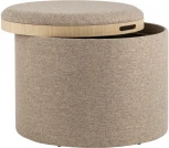 Пуф-столик с ящиком Хюгге L рогожка бежевый УТ000035342