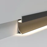 Алюминиевый профиль Elektrostandard LL-2-ALP021 черный для плинтуса под светодиодную ленту