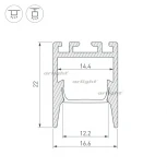Профиль PDS-ZM-COMFY-2000 ANOD (Алюминий) 032855 Arlight