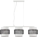 Подвесной светильник Lumion Animaisa 8002/3A белый, черный металл/металл, текстиль Е27 3*60W 220V (на проводе)