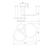 Подвесная люстра Eurosvet Smart Gap 90280/3 золото