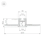 Профиль PIK-F-HIDE-2000 (Алюминий) 030563 Arlight