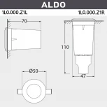 Встраиваемый светильник уличный Fumagalli Aldo 1L0.000.000.AXZ1L (220V, круглые, IP67)