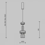Подвесной светильник Maytoni Level MOD253PL-L18BS3K2 (LED, 220V, на проводе, круглые)