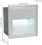 Встраиваемый светильник уличный Eglo Zimba-Led 95235 (220V, куб, IP65)