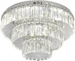 Потолочная люстра ярусная Escada Sublime 561/A LED 72Вт+4х40Вт Е14, 3000-6000К, ПДУ, изменение цветовой температуры, металл/хрусталь, хром/прозрачный (регулировка яркости, 220V)