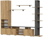 Готовые гостиные Woodville Frenchie дуб золотой / камень темный 499611