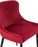 Стул обеденный RICHARD (черные матовые ножки, бордовый велюр (V108-85))