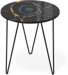 Столик журнальный Sheffilton SHT-CT27 титановый кварц/черный муар