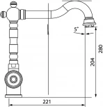 Смеситель Iddis Oldie OLDSBL0i05 для кухонной мойки