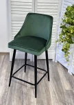 Полубарный стул ПАРКЕР H-30 Изумрудный, велюр / черный каркас, поворот.360 град., M-City 688M05133