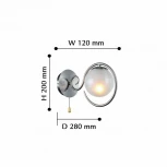 Бра F-Promo Fabbio 2349-1W (220V, выключатель, шар)