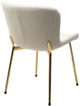 Стул RIYA UF992-01 Белый, teddy / золотой каркас М-City