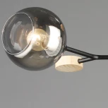 Потолочная люстра на штанге Reluce 06780-0.3-03 BK+WOOD (220V)