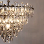 Подвесная люстра каскадная большая Rosie 3511/02 LM-16 Divinare (220V, хрусталь, на цепи)